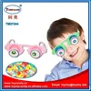 Candy toy best selling spainish market funny eye glasses with jellybean or fruit dextrose candy funny reading glasses for child