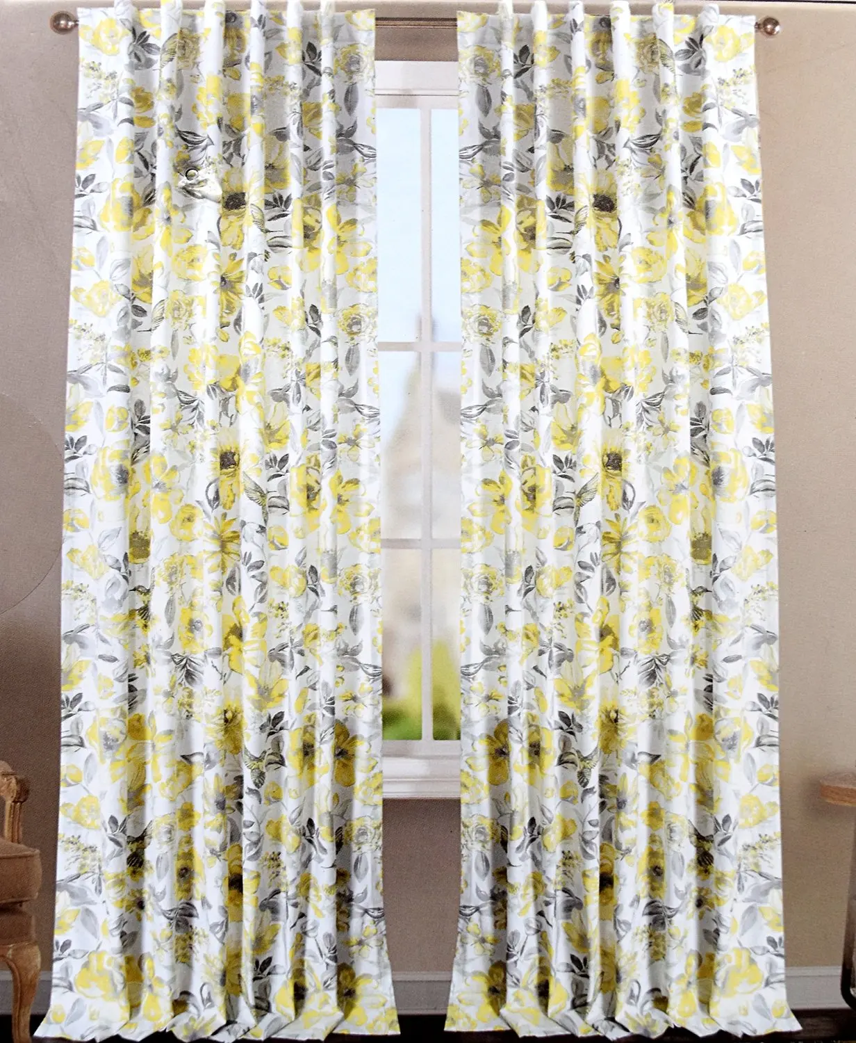 Cheap Teal Yellow Curtains