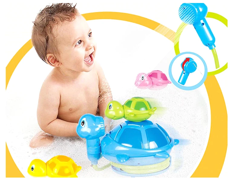 Battery Operated Sea Animal Bath Toy Turtle With Hand Shower Head - Buy ...