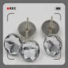 High Quality 2mm Nail Sofa Crystal Glass Button Manufacture 22mm Wall Decorative Furniture Accessories Glass Diamond Button
