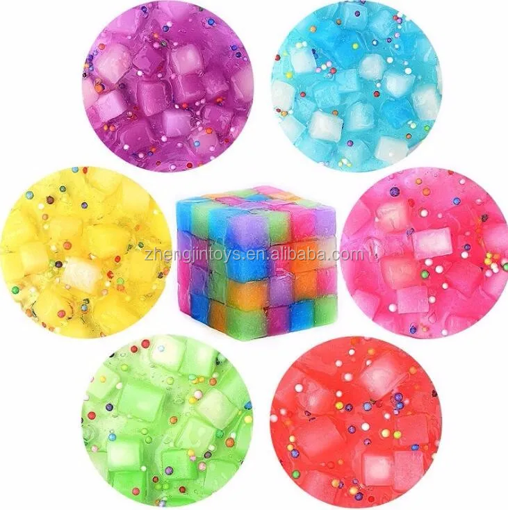 Hot Fashion Jelly Cube Slime Foam Balls Clear Slime For Diy Educational