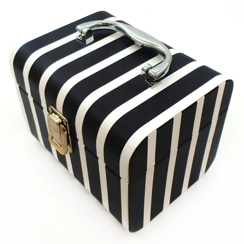 Wholesale Fashion Design Household Gold Metal Handle Cardboard Suitcase