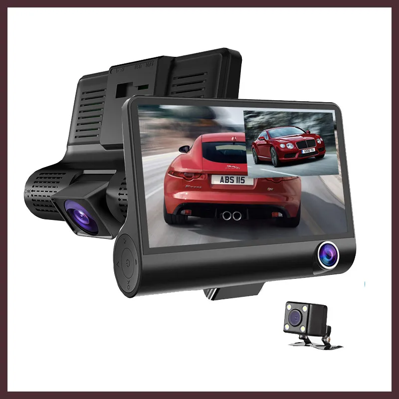 Car Dashboard Camera T319 With Three Lens Reverse Camera For Car 1080p