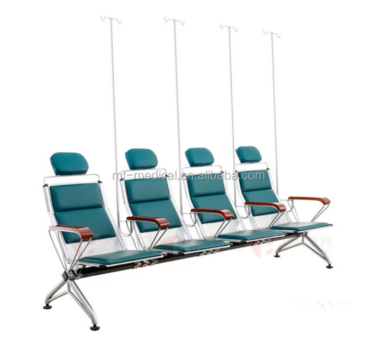 Public cheap steel hospital 3-seater infusion chair