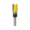 Woodworking router flute flush trimming bits with 20mm long blades for wood furniture manufacture carpenter carving tools
