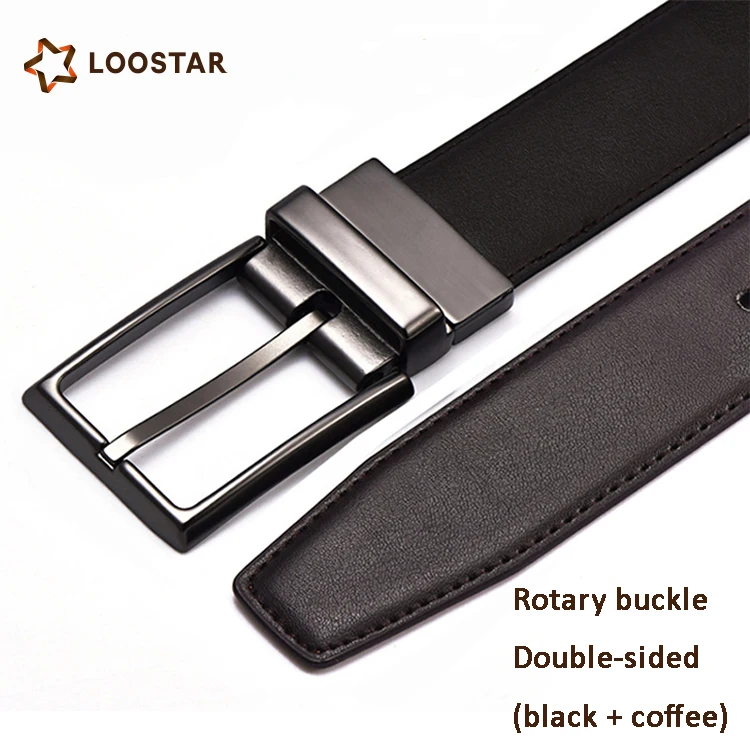 New Products 2020 Rotatable Automatic Buckle Double Sided Genuine ...