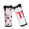 custom promotional DIY paper photo insert coffee tumbler double wall