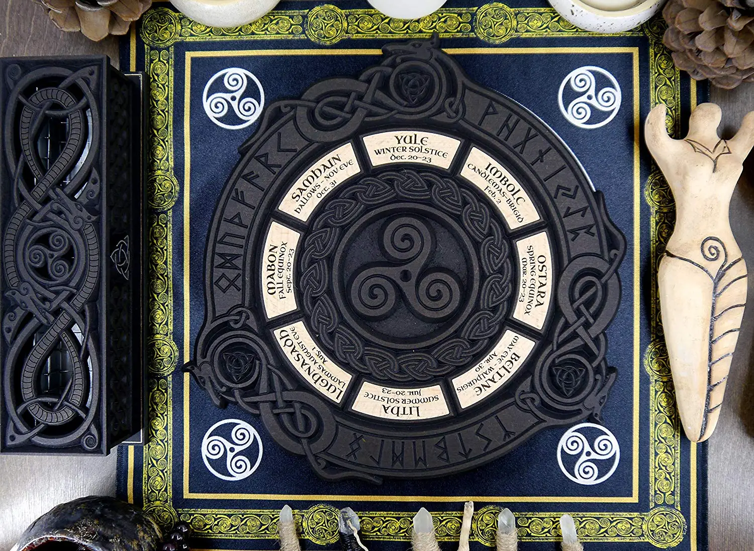 Buy Wheel Of The Year Norse Runes Triskelion Wiccan