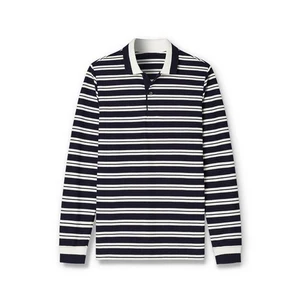 Men wholesale striped long sleeve work clothes polo shirt Men wholesale striped long sleeve work clothes polo shirt