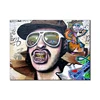 100% Graffiti Handmade Oil Painting on Canvas Funny Boy Knife Texture Art Wall Pictures for Living Room Home Office Decoration