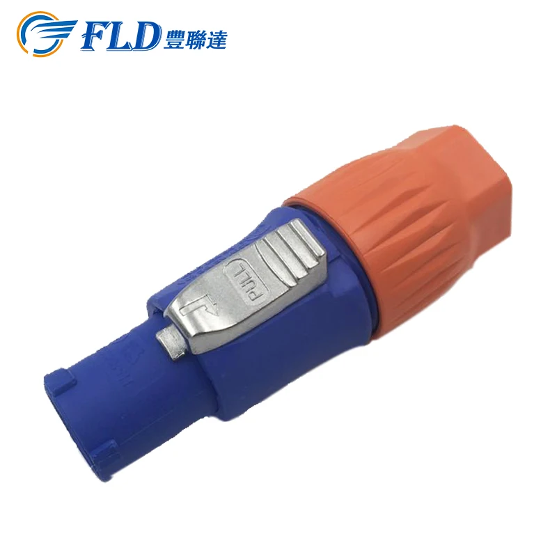 Orange Power Electrical Wire Connector Details Socket Waterproof Ip65