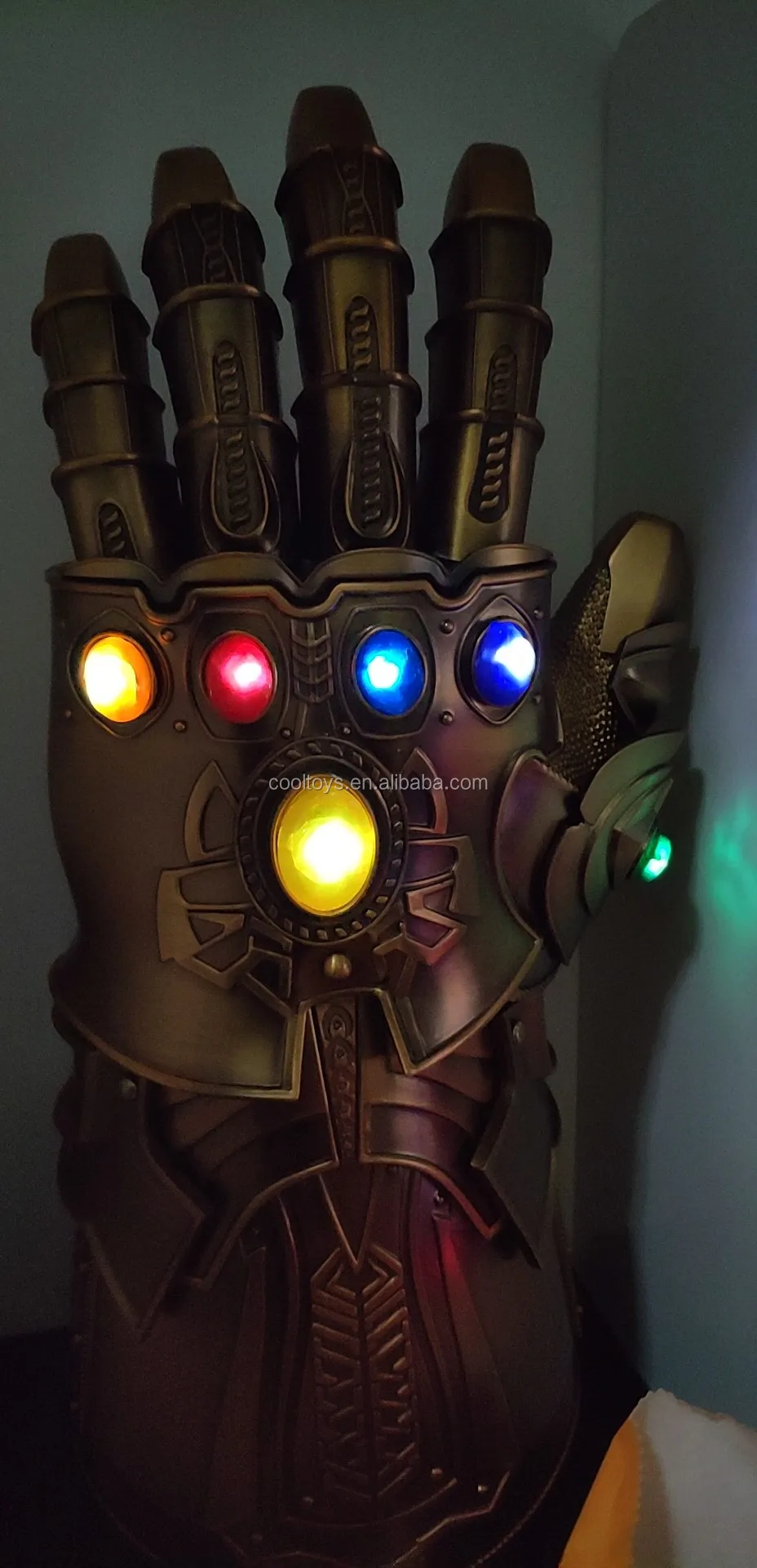 HCMY Marvel Thanos Infinity Gauntlet Metal 1:1 Wearable Cosplay Statue LED Stock 
