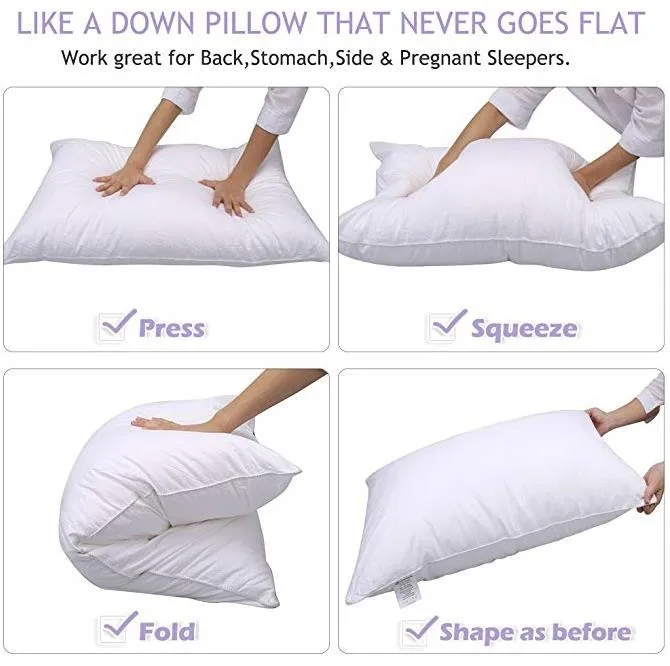 100cotton Goose Down Alternative Polyester Ball Filled Gusset Pillow