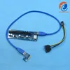 PCI-E 1X to 16X USB Riser Card USB 3.0 Extension Cable and Sata To 6pin power cable