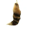 Real Fur tail /Fluffy Fox Fur Ball For Keychain Bags Charm