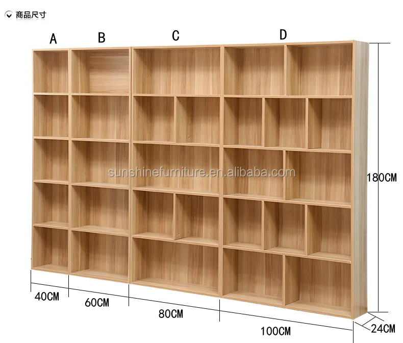 Modern Wooden Large Storage Capacity Home Furniture Type Bookcase