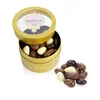 custom mini luxury fancy round pvc chocolate gift box packaging