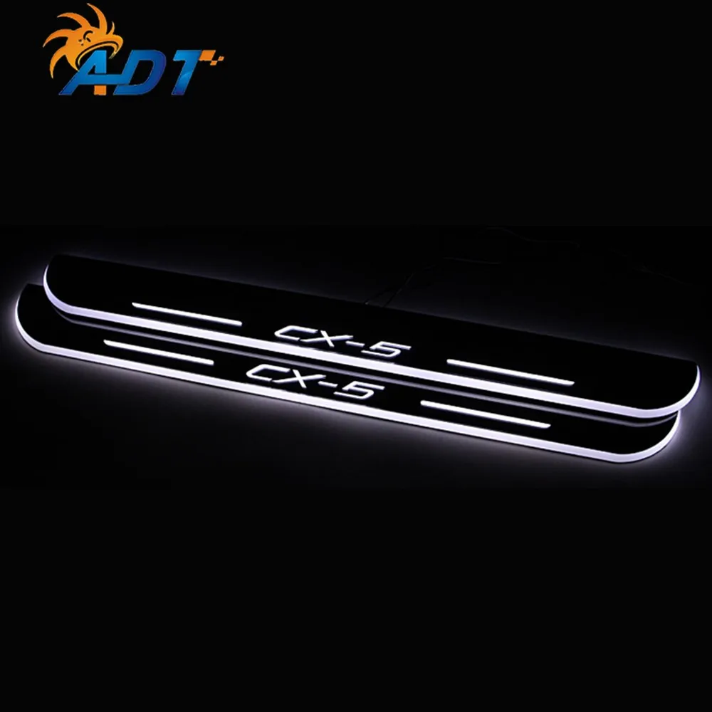 High quality Acrylic LED moving light scuff pedal lamp  car acrylic led door sill welcome pedal for F10 F18 5series 2010-2015