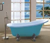 C6306 pure blue color modern bathtub with four zine alloy feet alibaba supplier
