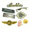 Wholesale enamel button badge like military number and letter lapel pin round metal tag custom logo