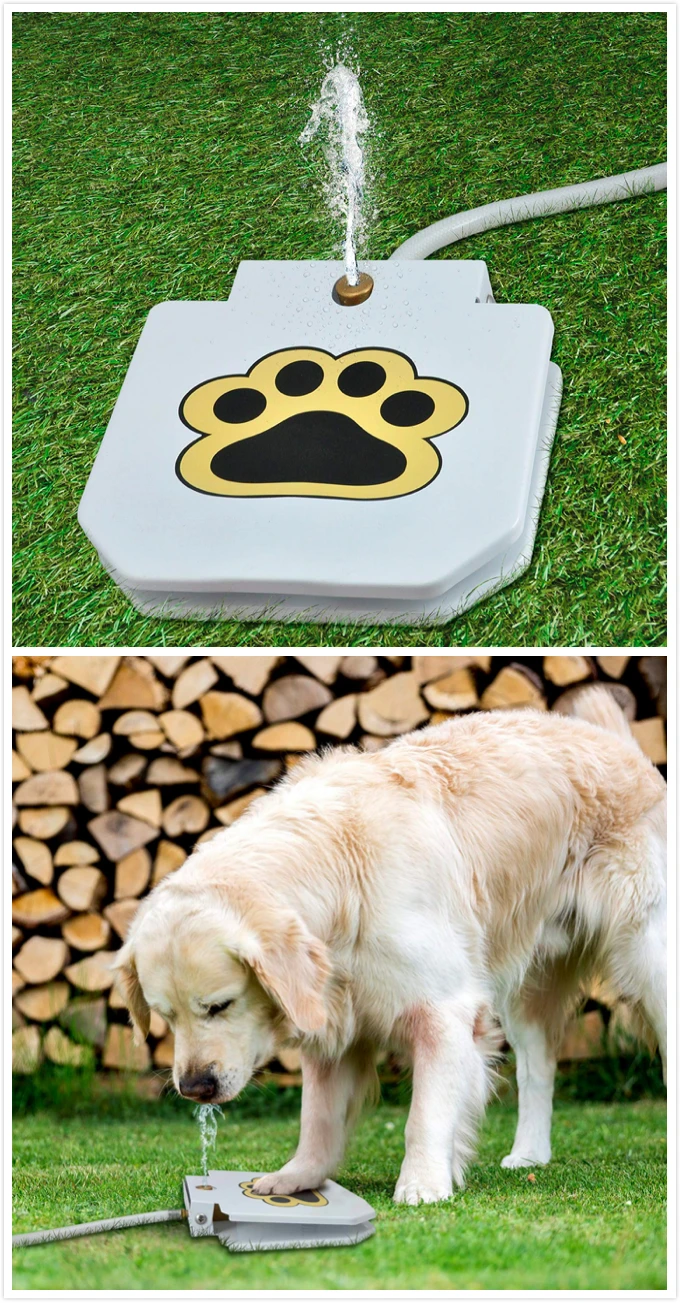 Durable Outdoor Pet Dog Drinking Fresh Water Fountain Dispenser Feeder