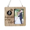 Our wedding countdown wood photo frame with heart shape blackboard