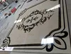 36x36 grey stone mixed marble floor water jet pattern design
