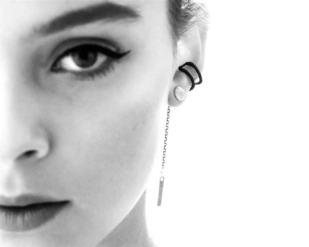 Double Fake Helix / Cartilage Piercing, Non Pierced Wrap Around Ear Conch Cuff, Ear Wrap No Piercing, Wire Wrapped, Made of Sterling Silver, Oxidized Silver or Gold / Black Plated Brass