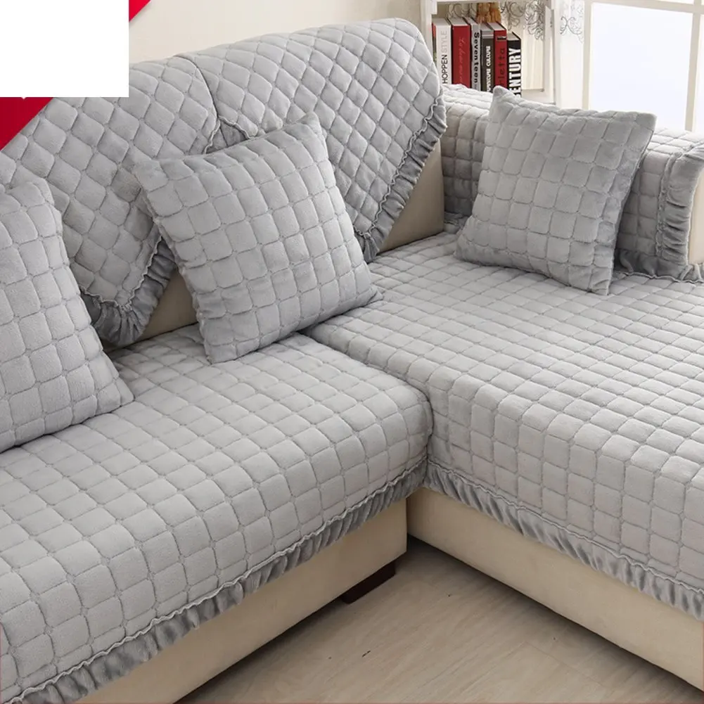 Winter Plush Sofa Cushions Fabric Seat Cushion Thick