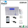 Saful GSM-X6 GSM Touch Screen Wireless Intelligent Security Alarm System with sms alarm