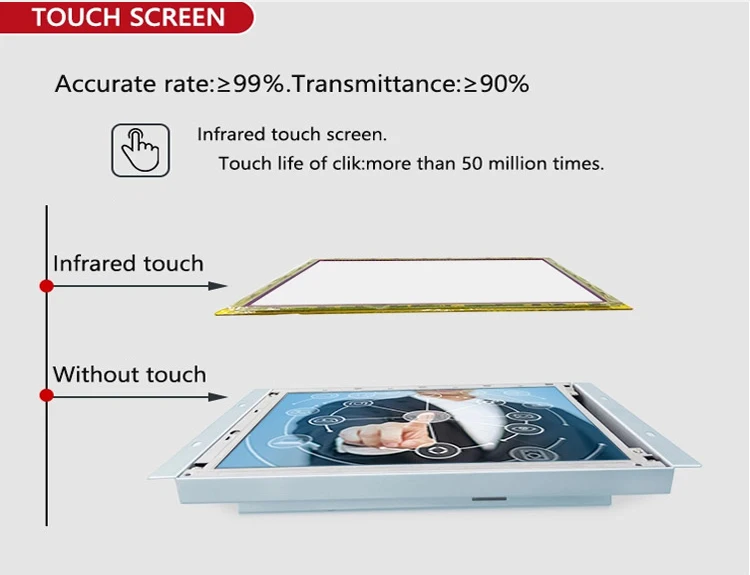 17 19 22 3M WMS/POG/FOX340/T340 IR touch screen open frame monitor for POG WMS game