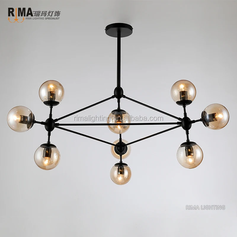 Rima Lighting New Model Indoor Ceiling Fancy Rose Gold Pendant Light with Glass Ball