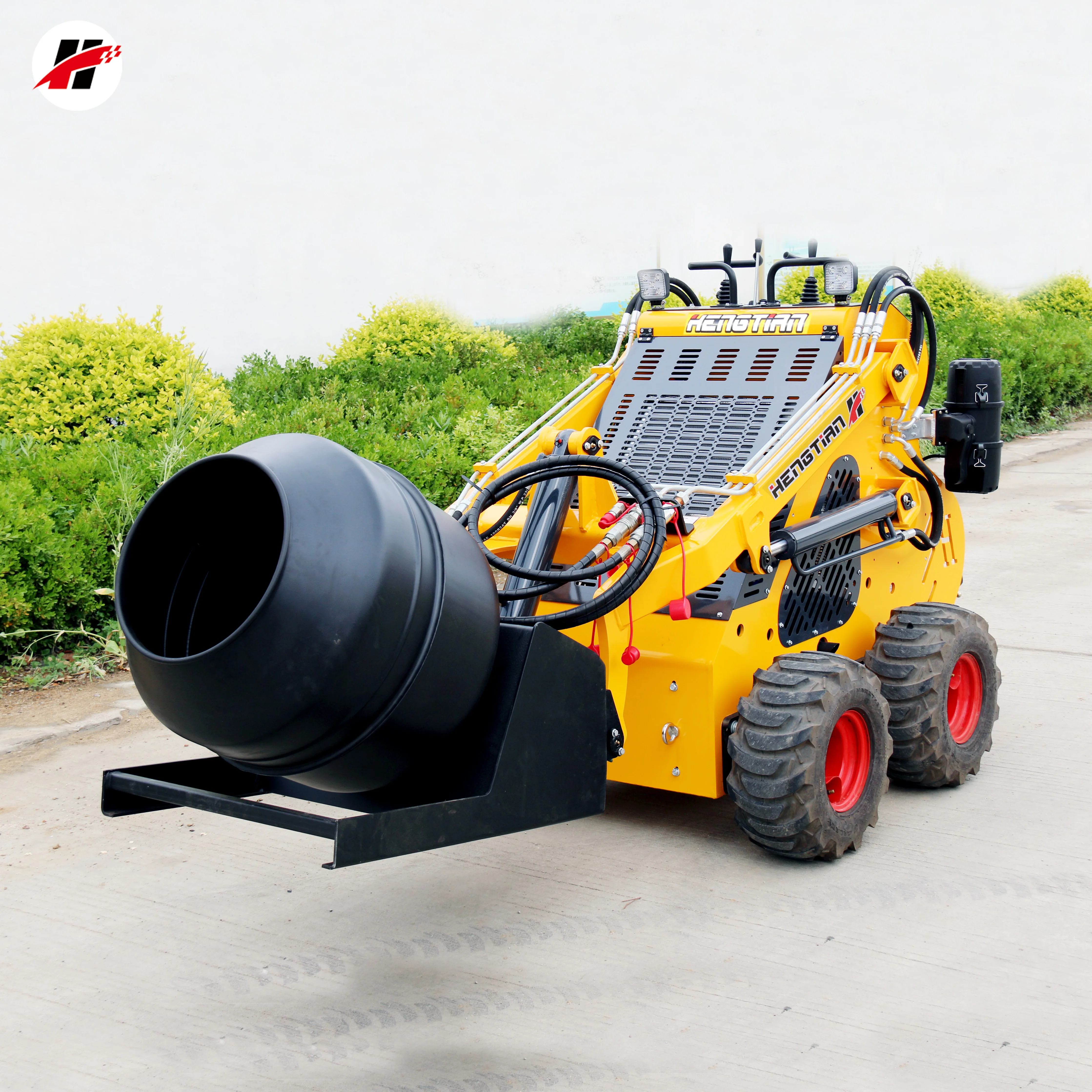 Electric Mini Backhoe Wheel Loader Concrete Mixer Buy One Bagger