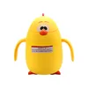 Papa Care Chicken Learning Sippy Cup with Handle Baby Suction Straw Cups for Kids Training Water Bottles