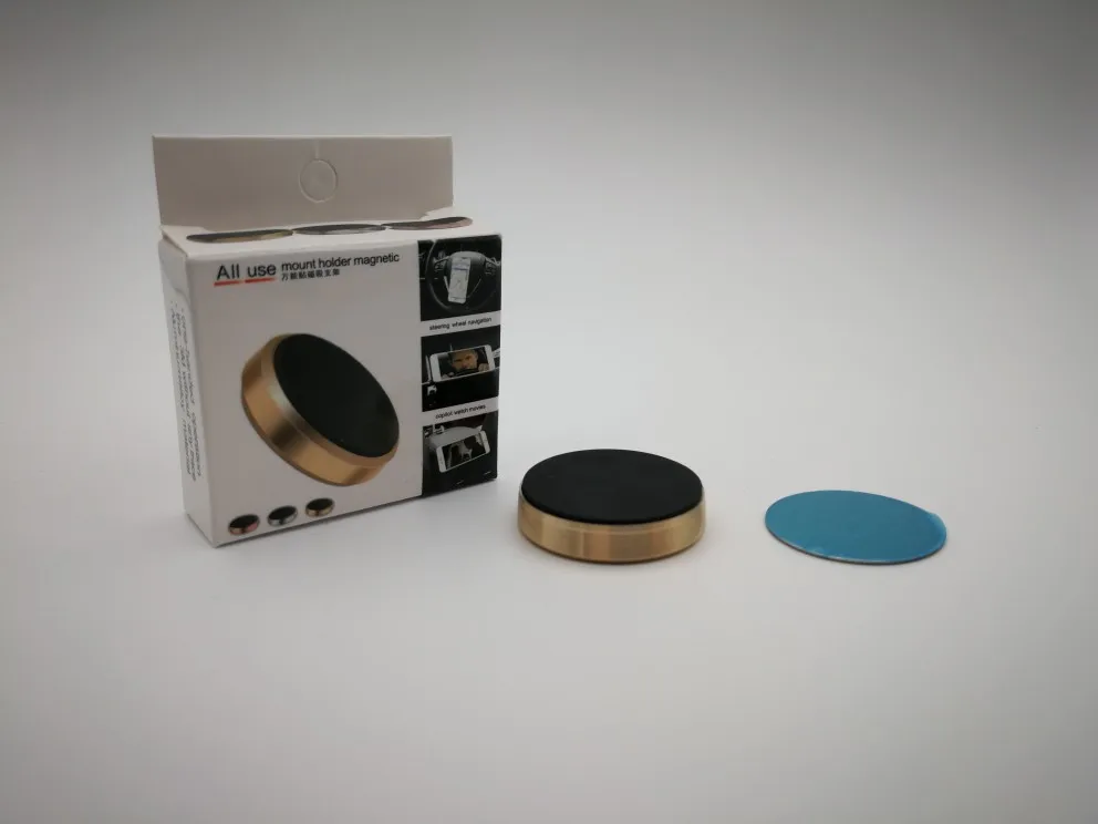 Universal paste metal magnetic car mount holder mini magnetic mobile phone holder