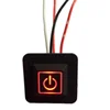 Black waterproof square push button switch for heated products