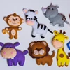 Jungle stuffed animals Rhino Hippo Lion Safari nursery decor Felt animals
