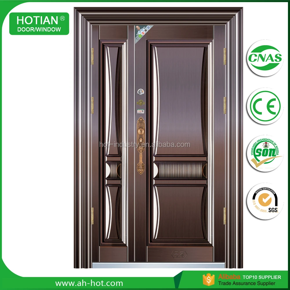 China Residential Steel Double Entry Doors Security Photos Steel