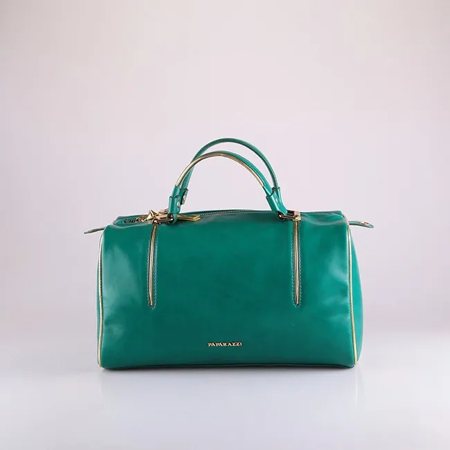 4795-Fashion trendy hot sale elegant ladies metallic material trim green doctor bag