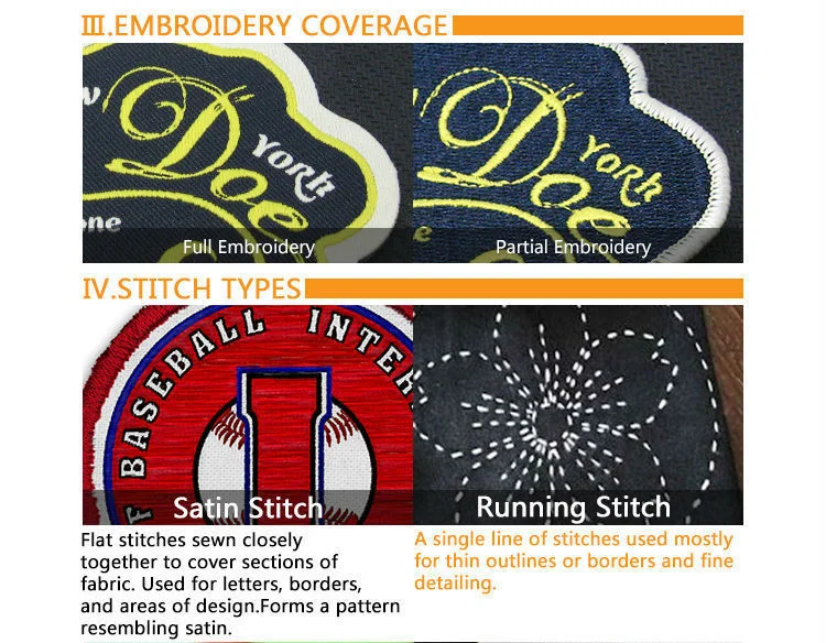 Custom School Uniform Emblem Embroidery Stick Crest Iron On Patch Badge