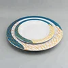 China factory supply pearl net flower miamines disk 100% melamine meal plate customization