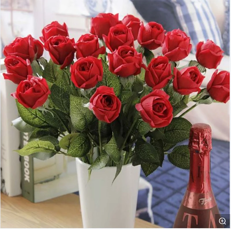 Real Touch Artificial Silk Red Roses Wholesale Buy Artificial Silk