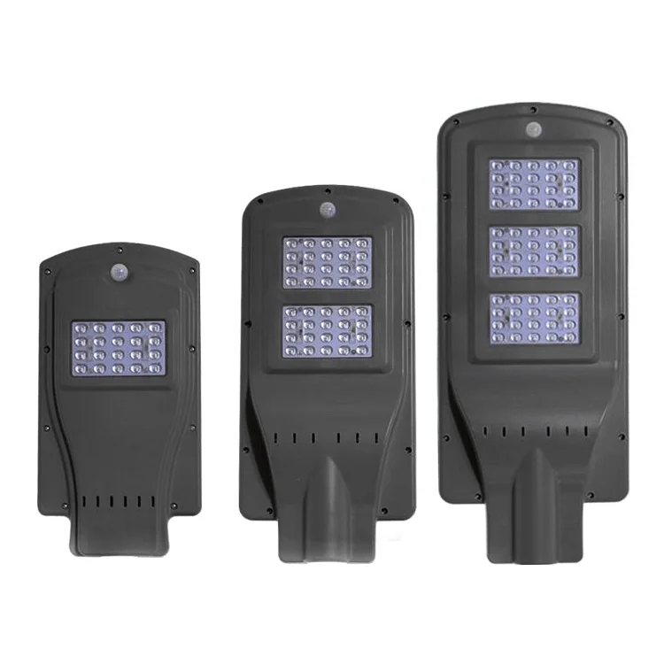 High lumen intelligent integrated all in one led solar power street light 20w 40w 55w 60w garden solar street light without pole