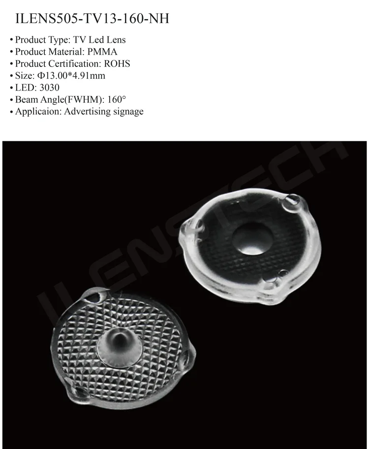 160 Degree Led Lens Cover Smd 3030 Housing Lens Pmma Optical Lens