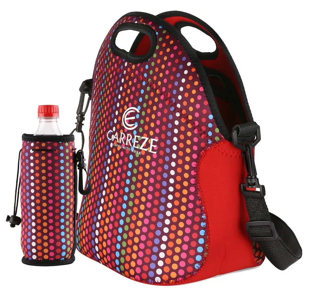 lunch tote with water bottle holder