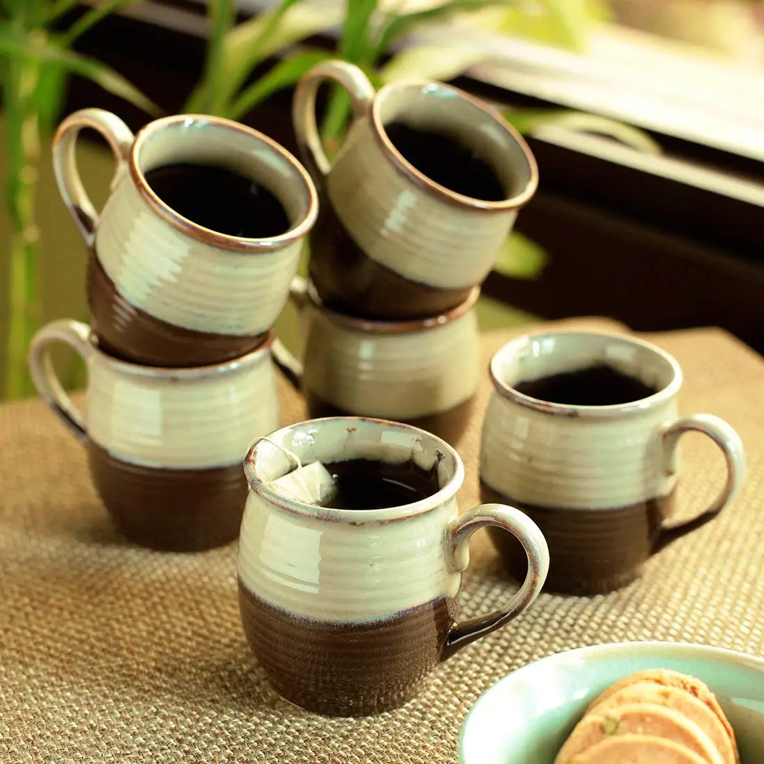 Coffee Cups Set 6 Find Deals On Line At Get Quotations Exclusivelane Foggy Daybreak Studio Pottery Glazed Tea Coffee Cups In Ceramic Set