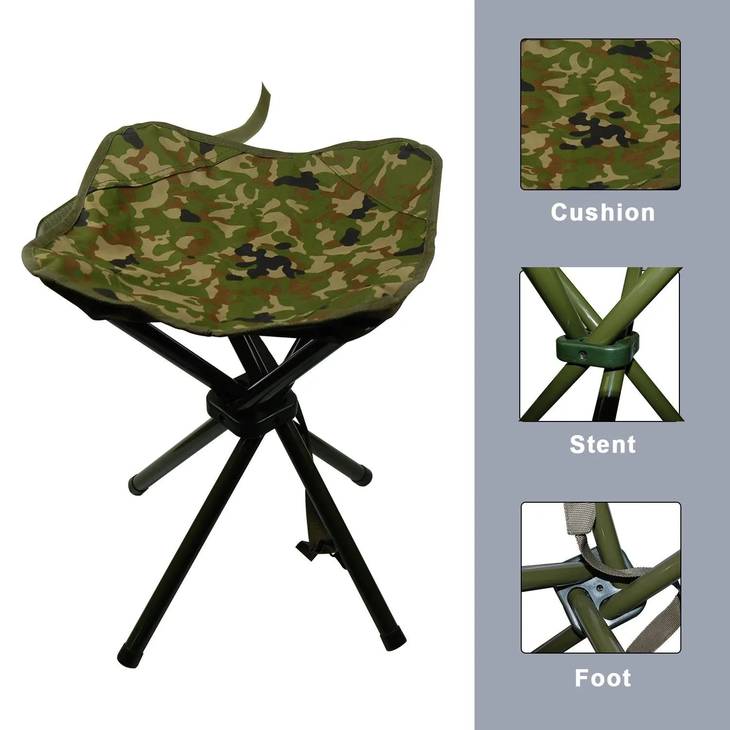 Portable Folding Stool Camping Outdoor Square Lightweight Stool Chair