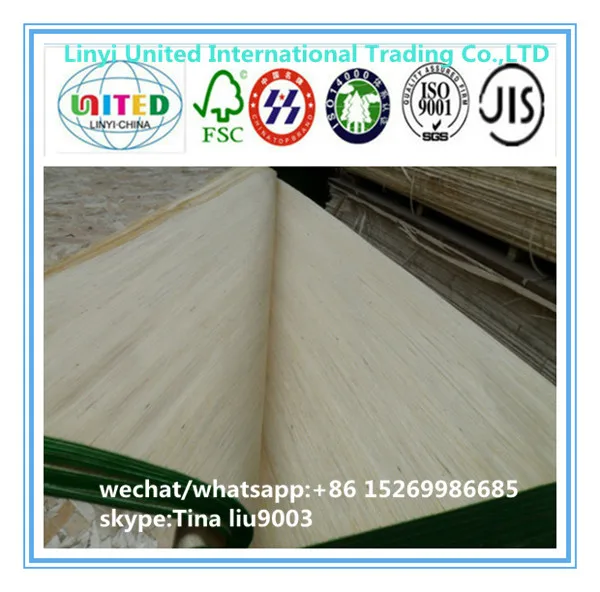 recon poplar wood veneer/skateboard wood veneer/balsa wood veneer