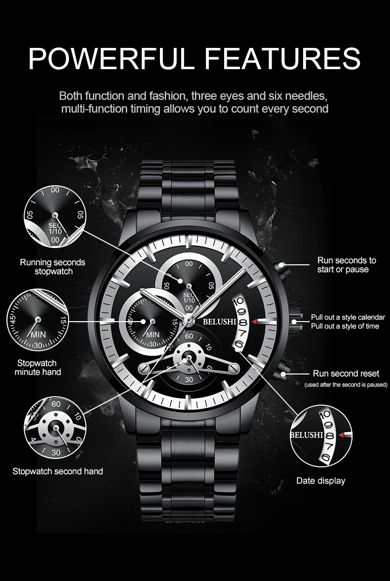 Mens Watch Quartz Custom Logo Watches Men Quartz Watch For Men Leather ...