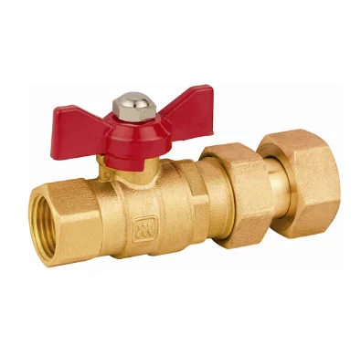 Brass Water Meter Ball Valve With Y-strainer Unions Ningbo Low Lead ...